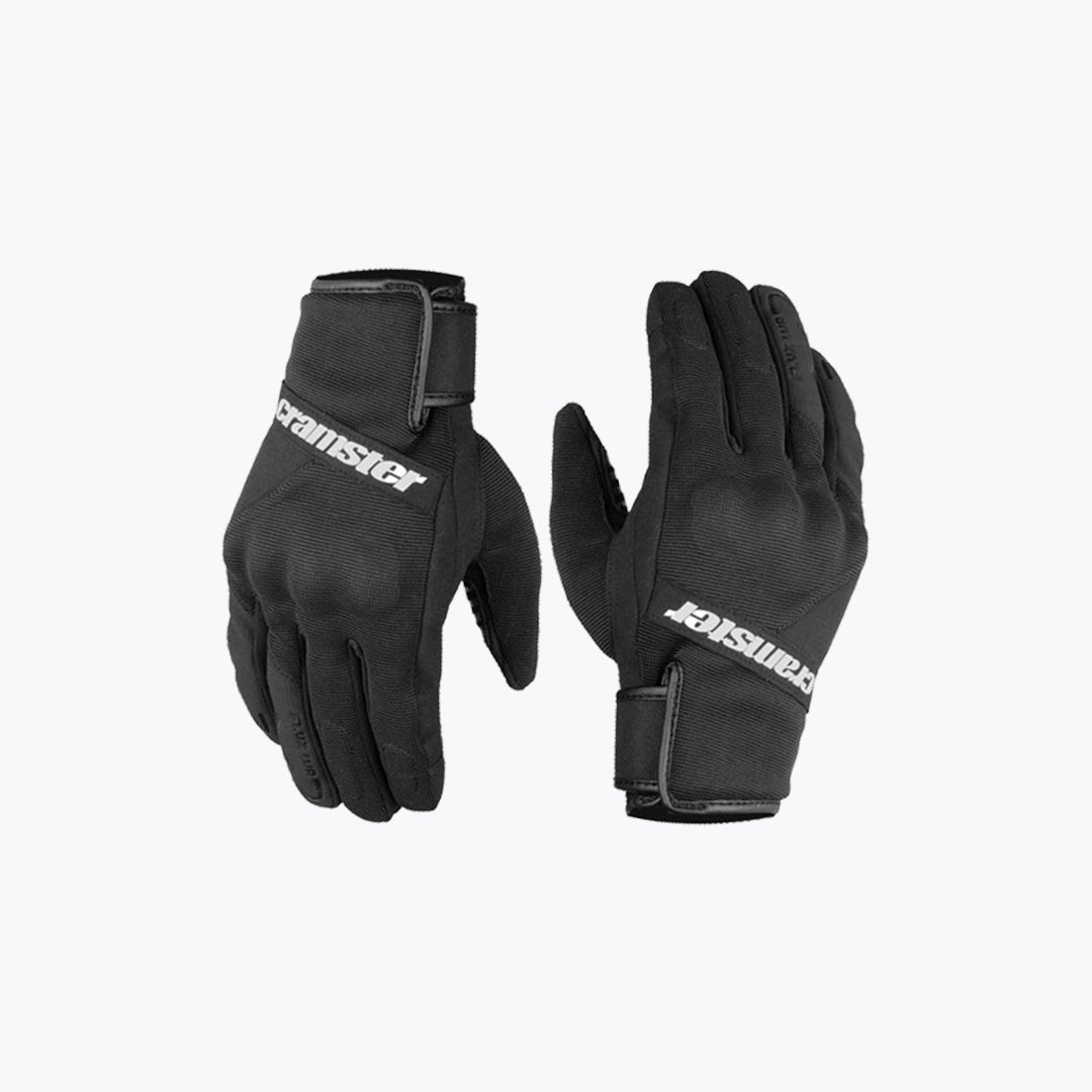 CRAMSTER Flux WP Motorcycle Riding Gloves Black Waterproof Protective Gloves