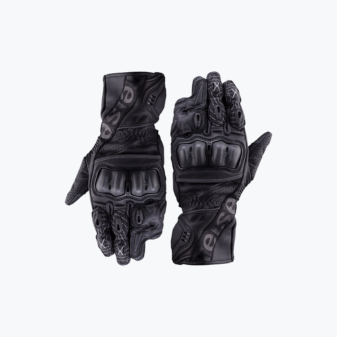 Reise Rhodes Full Gauntlet Riding Gloves Black