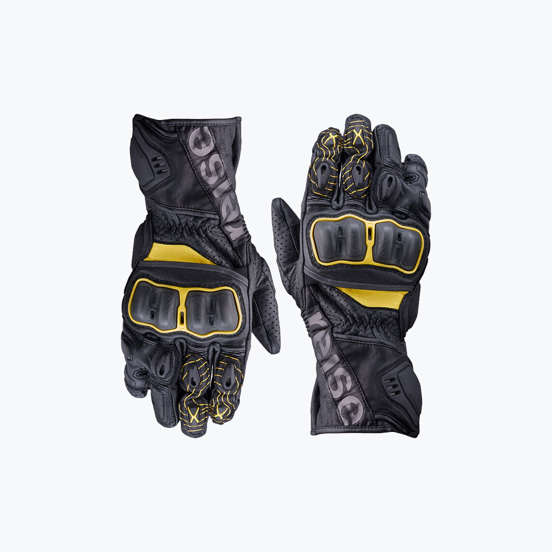 Reise Rhodes Full Gauntlet Riding Gloves Yellow