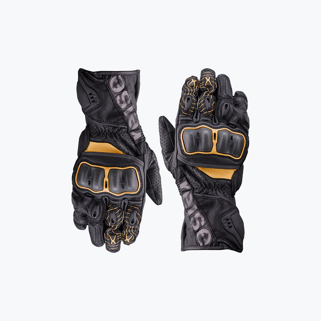 Reise Rhodes Full Gauntlet Riding Gloves Orange