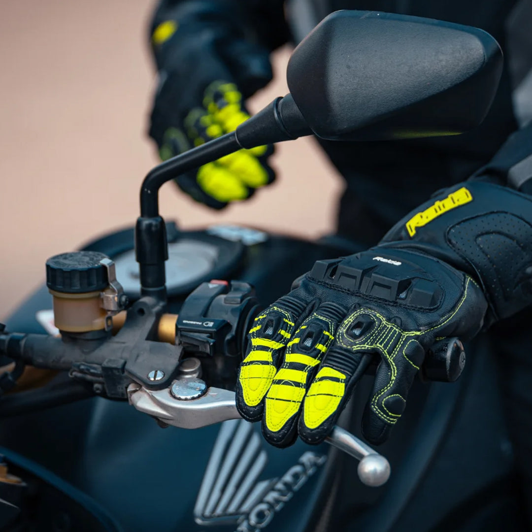 Raida Aeroprix Motorcycle Riding Gloves Hi-Viz Green