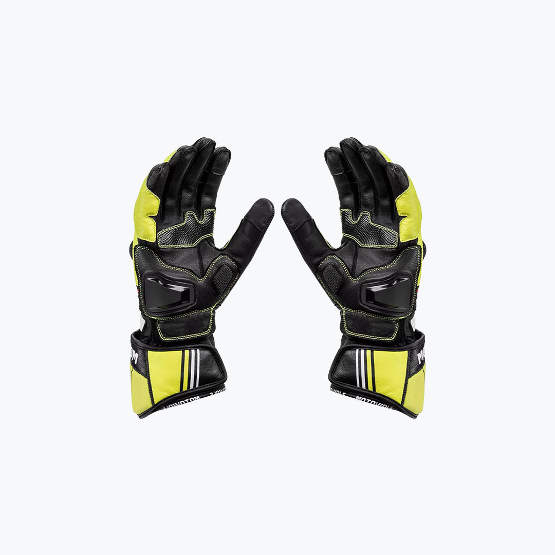 MOTOWOLF GM3 Leather Racing Riding Gloves Green