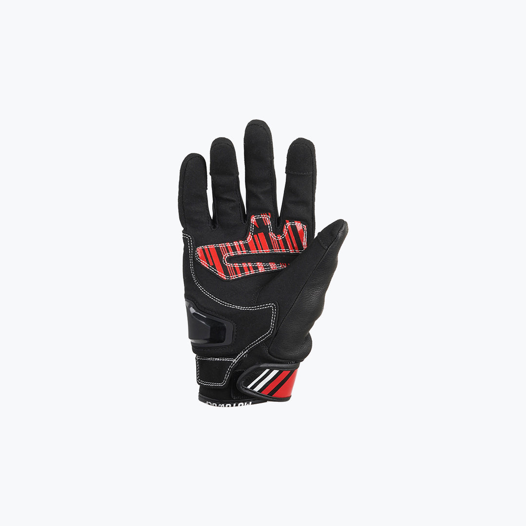 MOTOWOLF GM3-B Leather Riding Gloves Red