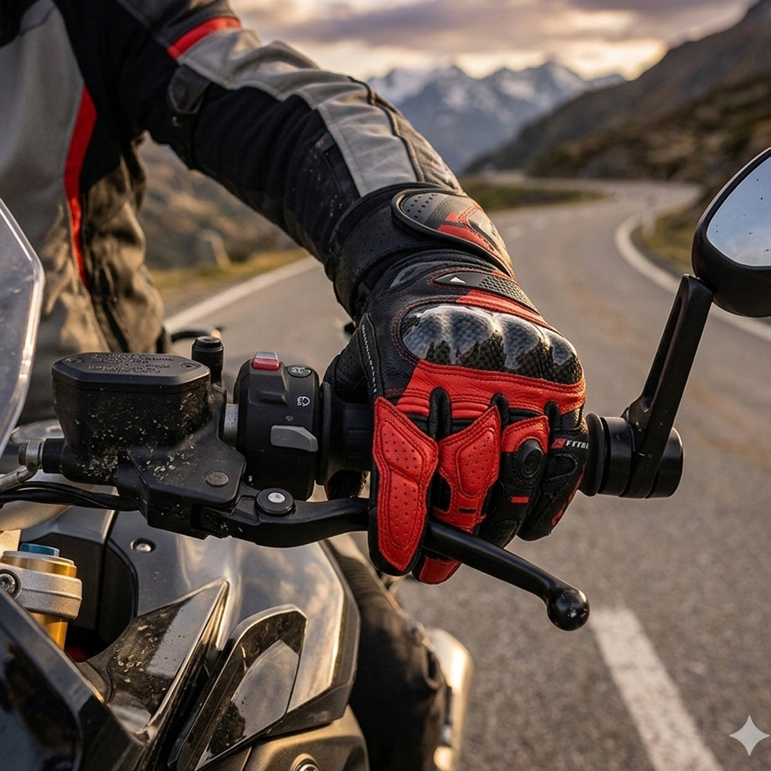 Shima RS-3 Motorcycle Gloves Red Fluo