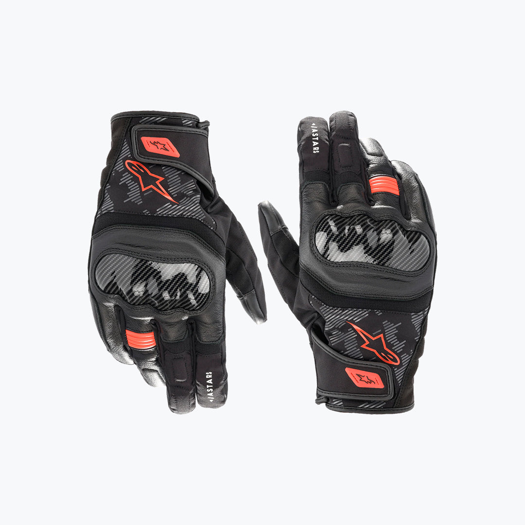 Alpinestars SMX Z Drystar Riding Gloves Black/Red Fluo