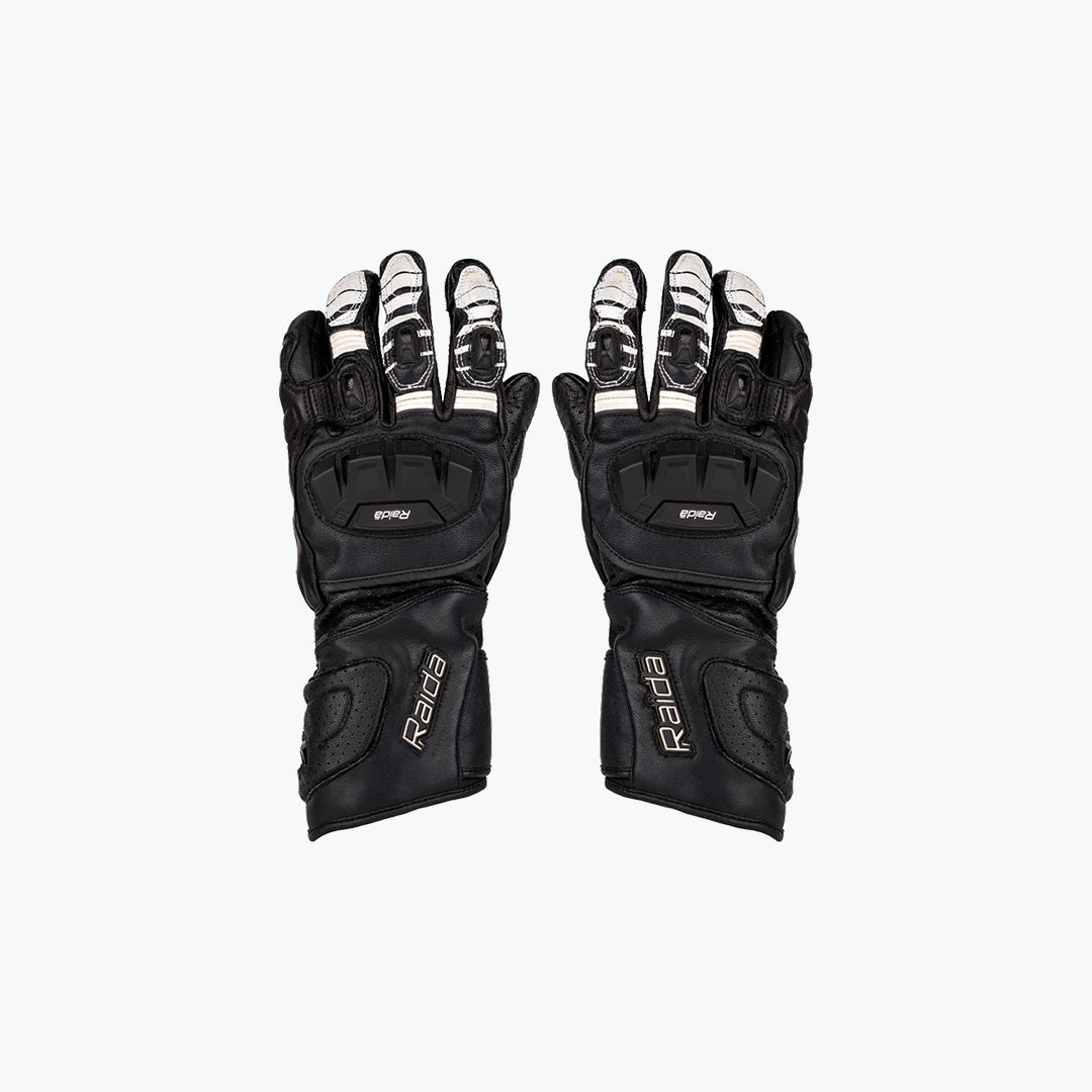 Raida Aeroprix Motorcycle Riding Gloves Black White – XS