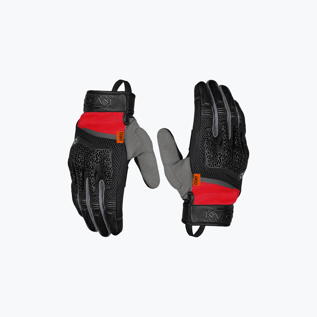 KORDA Adventure Riding Gloves D3O Black Red
