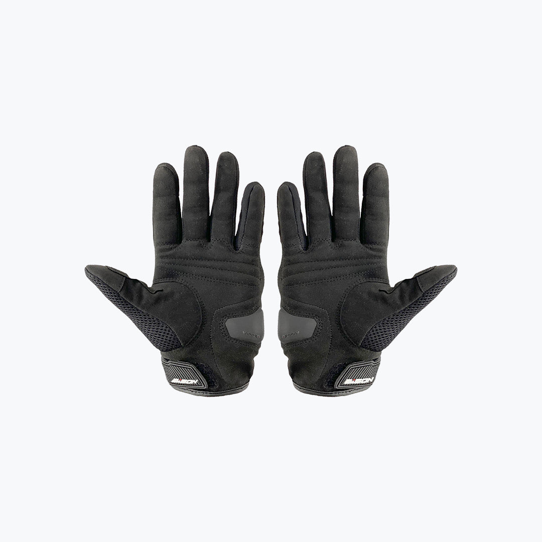 Bison Acer Motorcycle Riding Gloves Black Green Protective Street & Touring Gloves