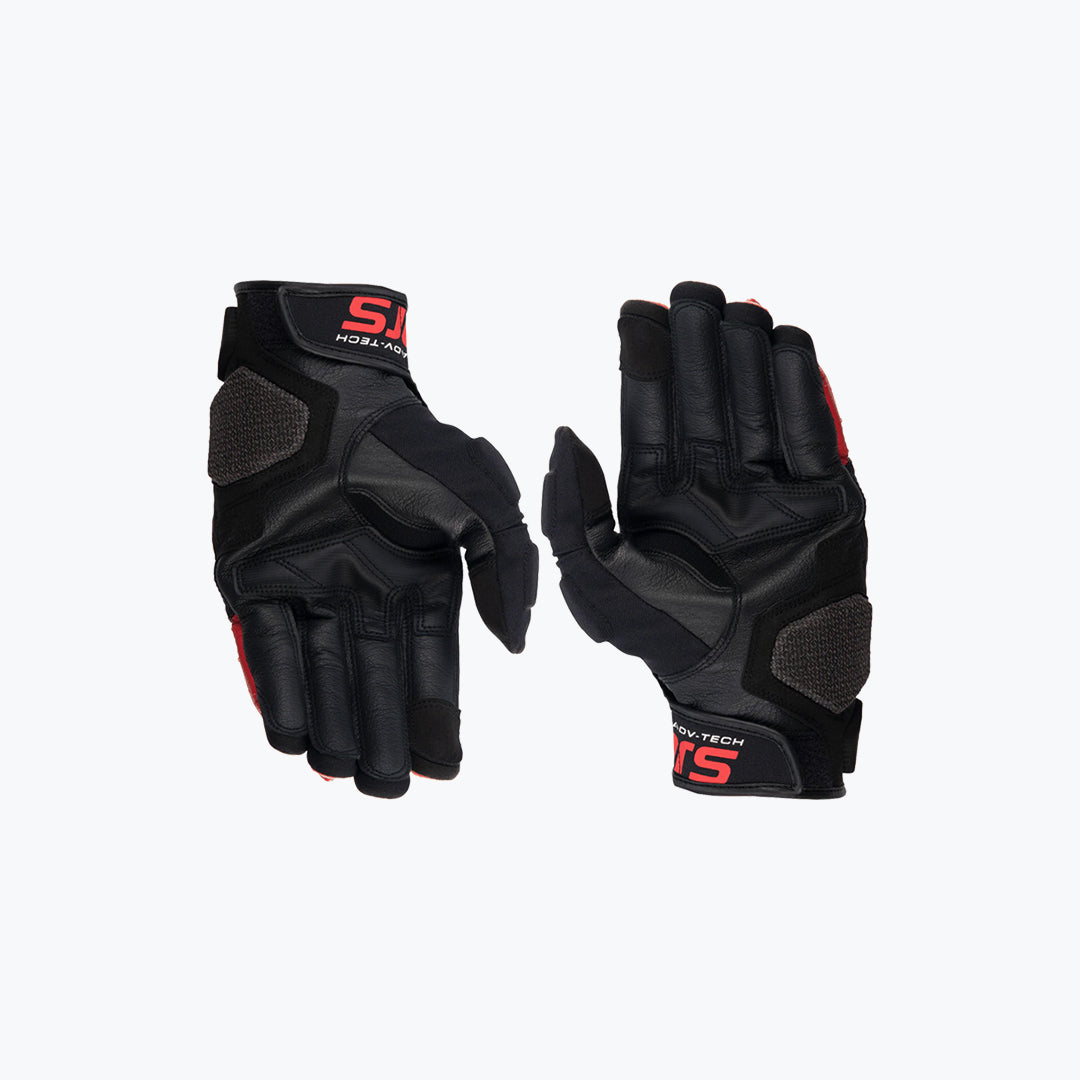Alpinestars Halo Leather Riding Gloves Black/White/Bright Red