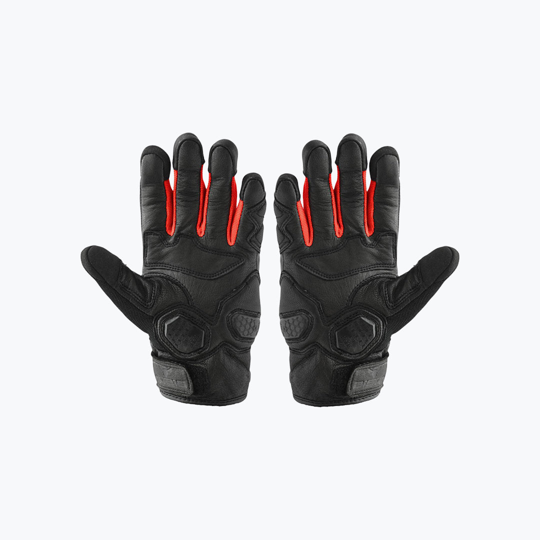 Bison Air Pro Motorcycle Riding Gloves Black Red