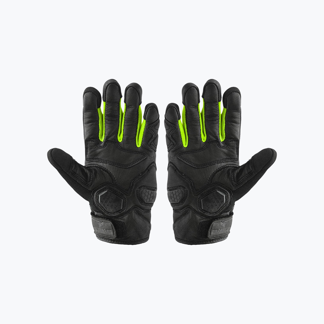 Bison Air-Pro Motorcycle Riding Gloves Black Green