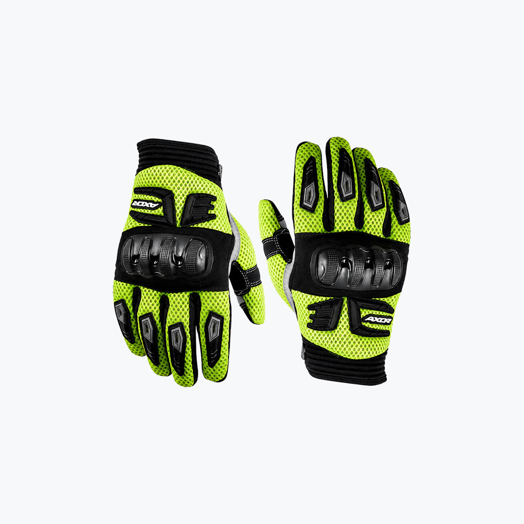 AXOR Airstream Riding Gloves Black Neon Green