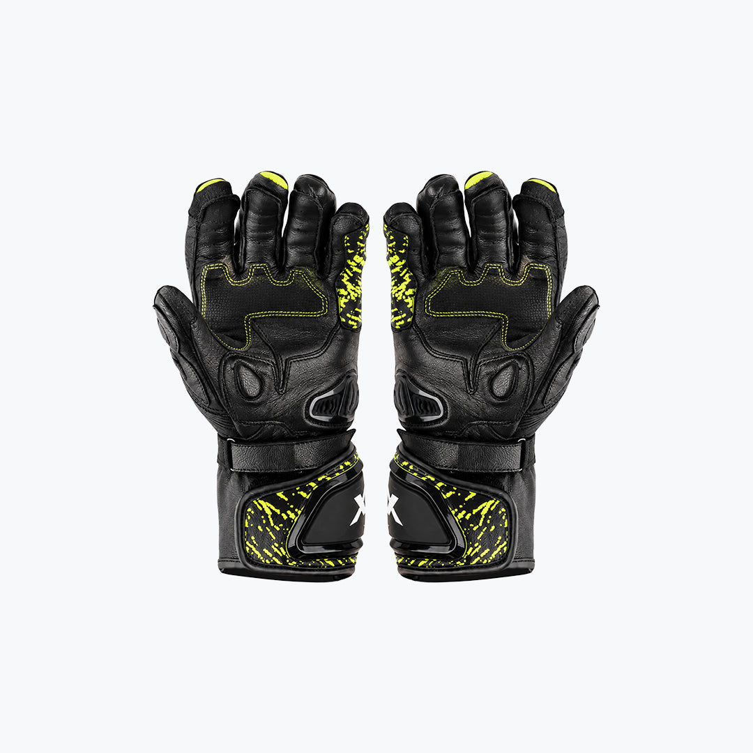 AXOR Enzo Riding Gloves Black Neon Yellow