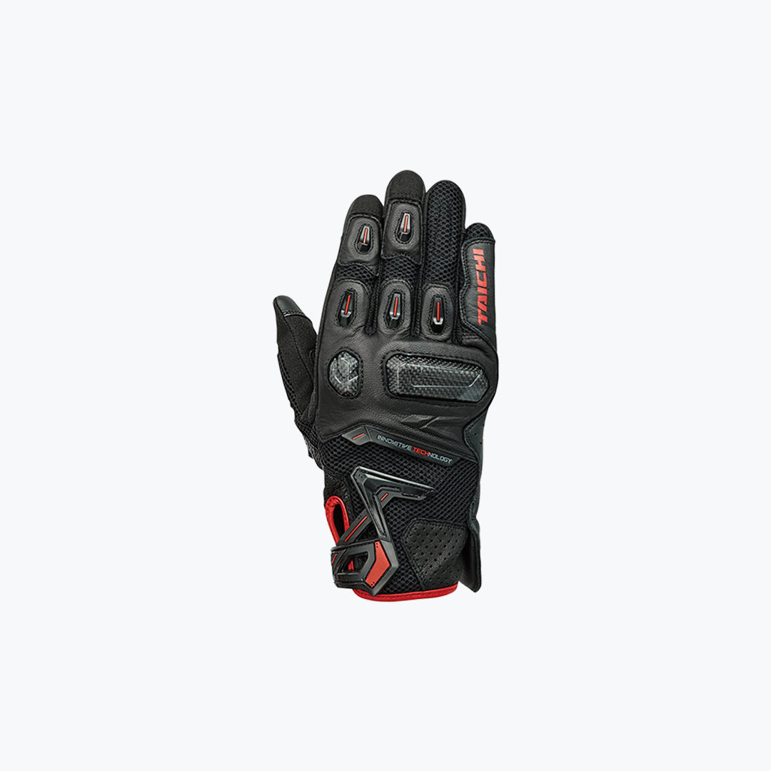 RS TAICHI RST442 Raptor Mesh Motorcycle Gloves Black Red