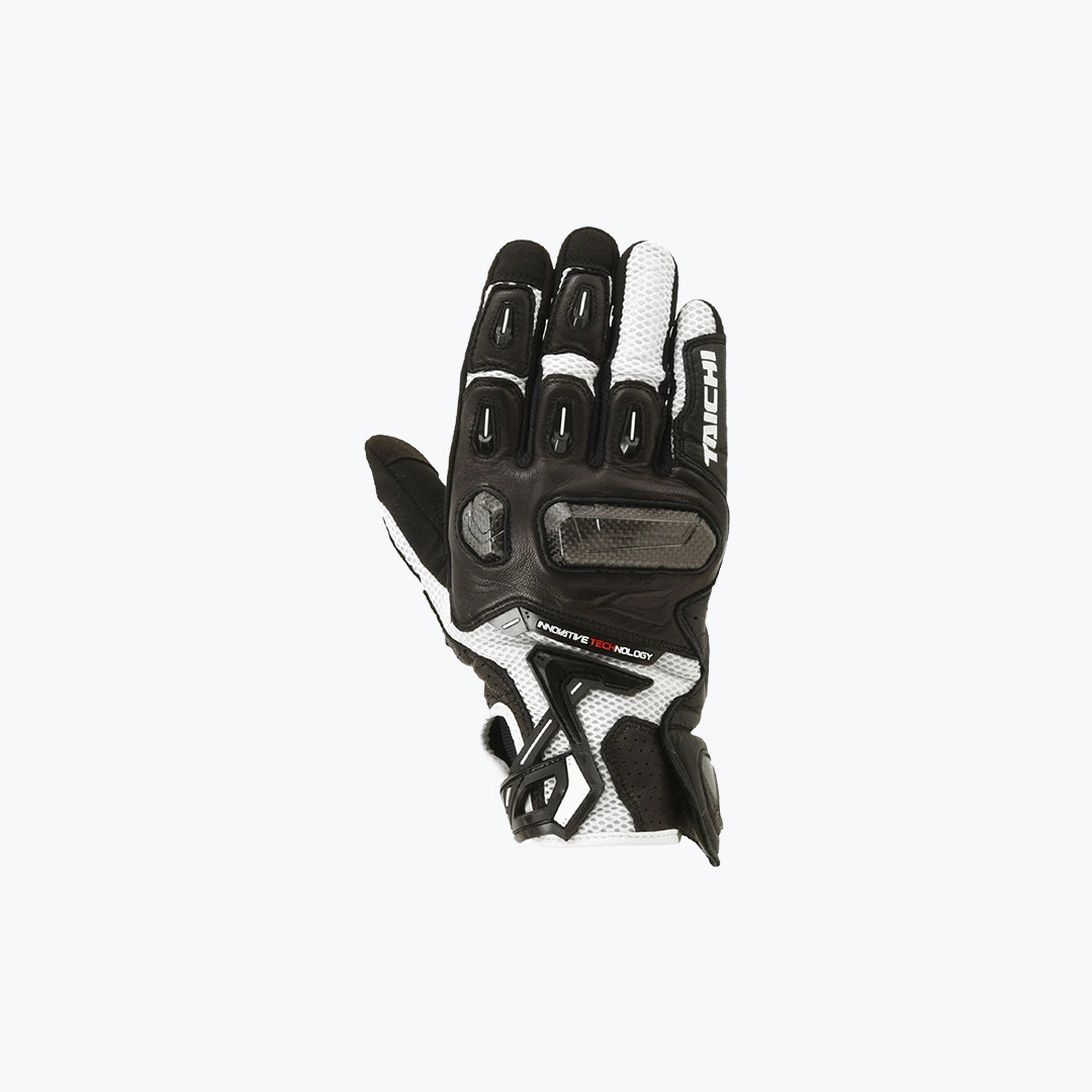 RS TAICHI RST442 Raptor Mesh Motorcycle Gloves Black White