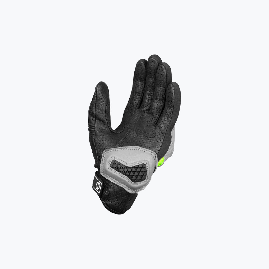 Rynox Air GT SP Gloves – Grey Hi-Viz Green