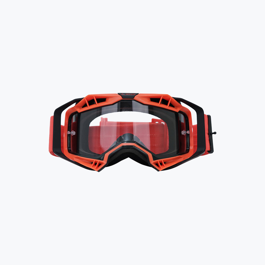 LS2 Goggles Orange Plain Tint – Off-Road Motorcycle Goggles with Tinted Lens