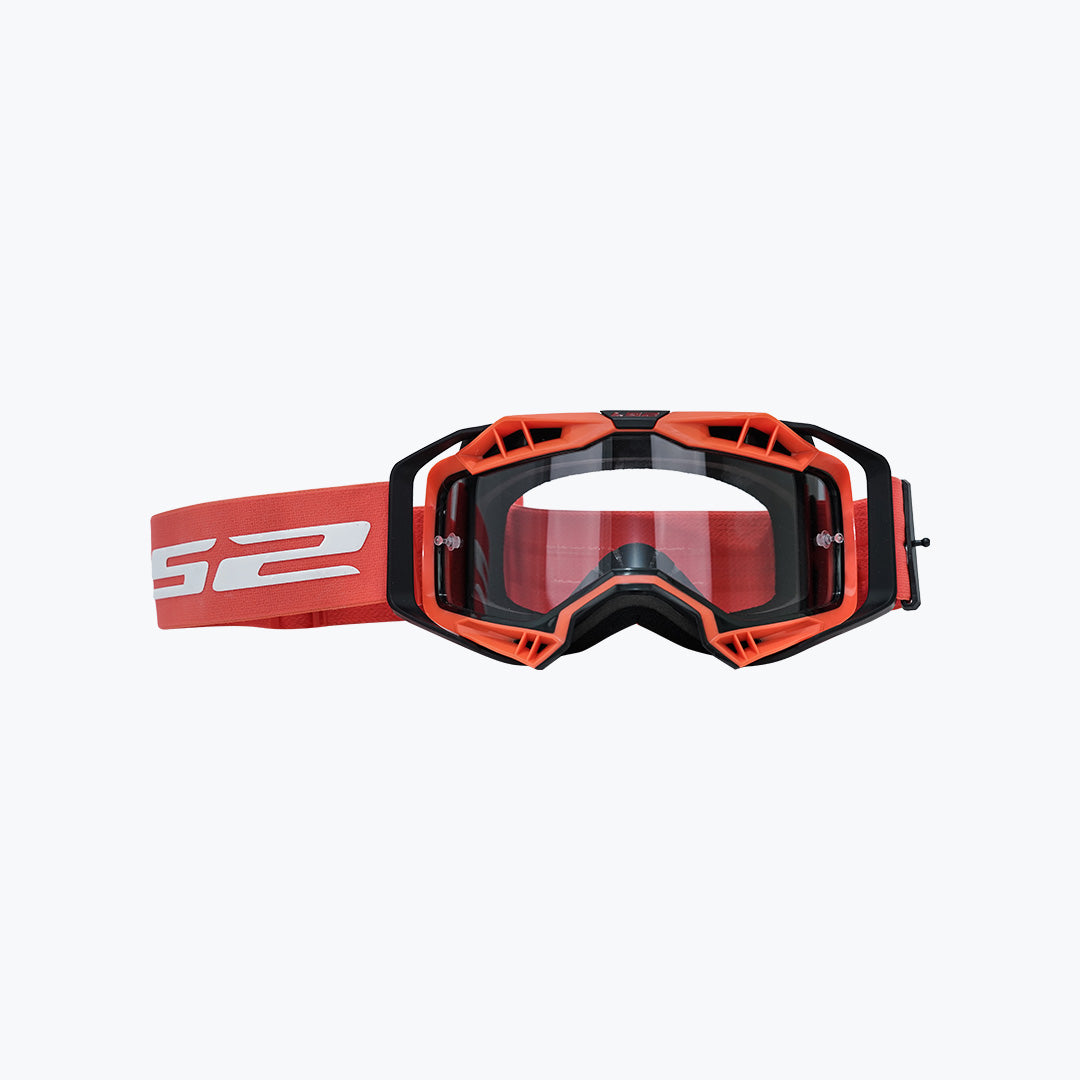 LS2 Goggles Orange Plain Tint – Off-Road Motorcycle Goggles with Tinted Lens