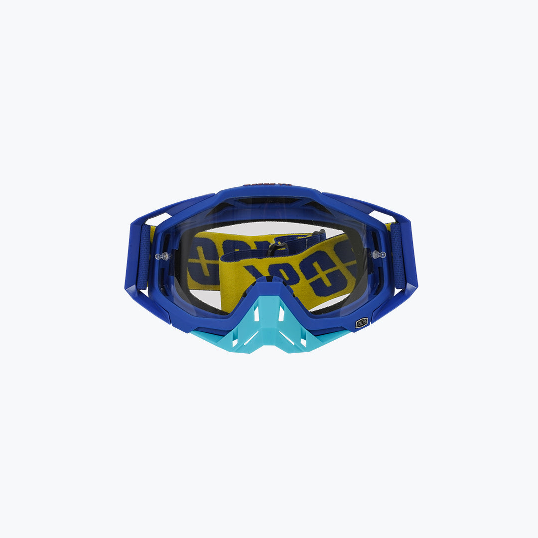 100% Goggles Blue Nose Blue Yellow Clear Tint with Box