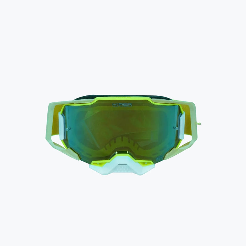 100% Armega Replica Goggles With Box YLW.F WHT.N GOLD Tint
