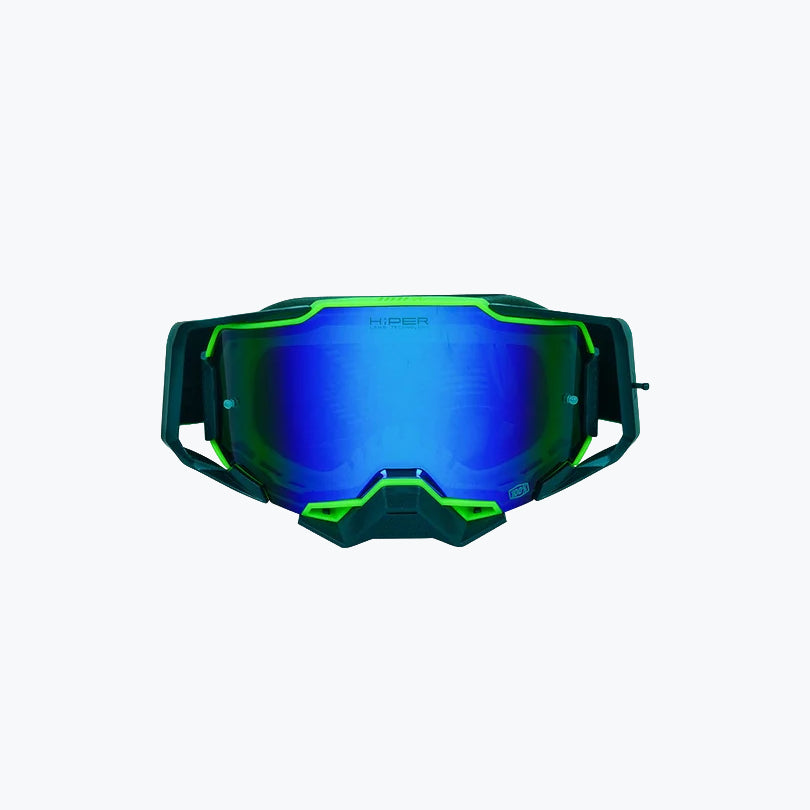 100% Armega Replica Goggles With Box BLK GRN.F BLK.N BLU Tint