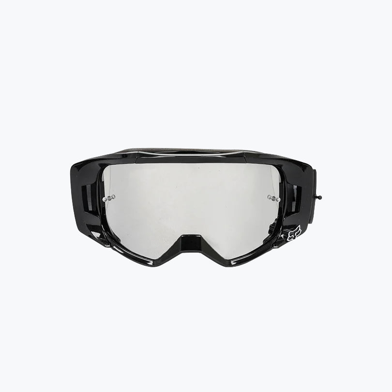 FOX Replica Goggles with Box Black Frame Silver/Clear Tint