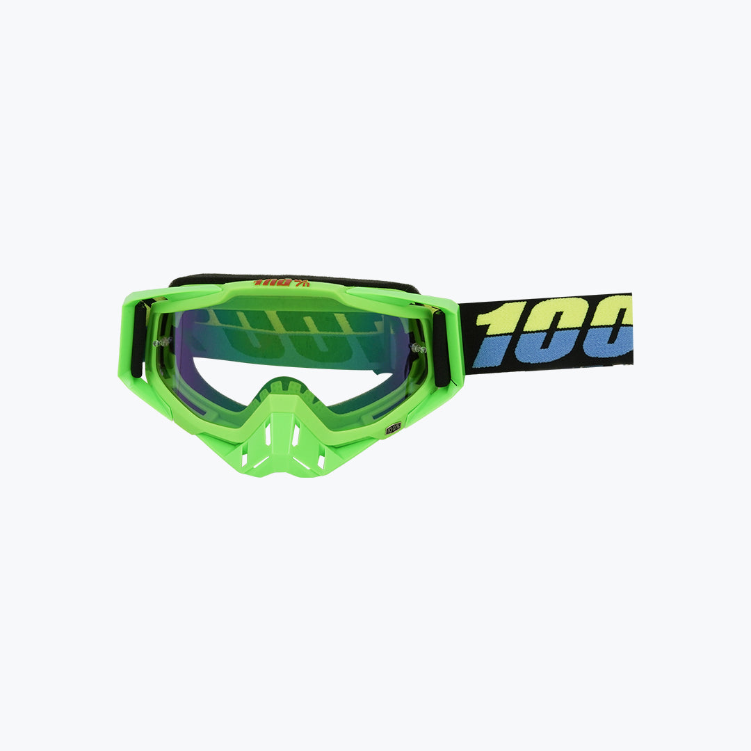 100% Goggles Green Frame Green Nose Green Tint Lens With Box