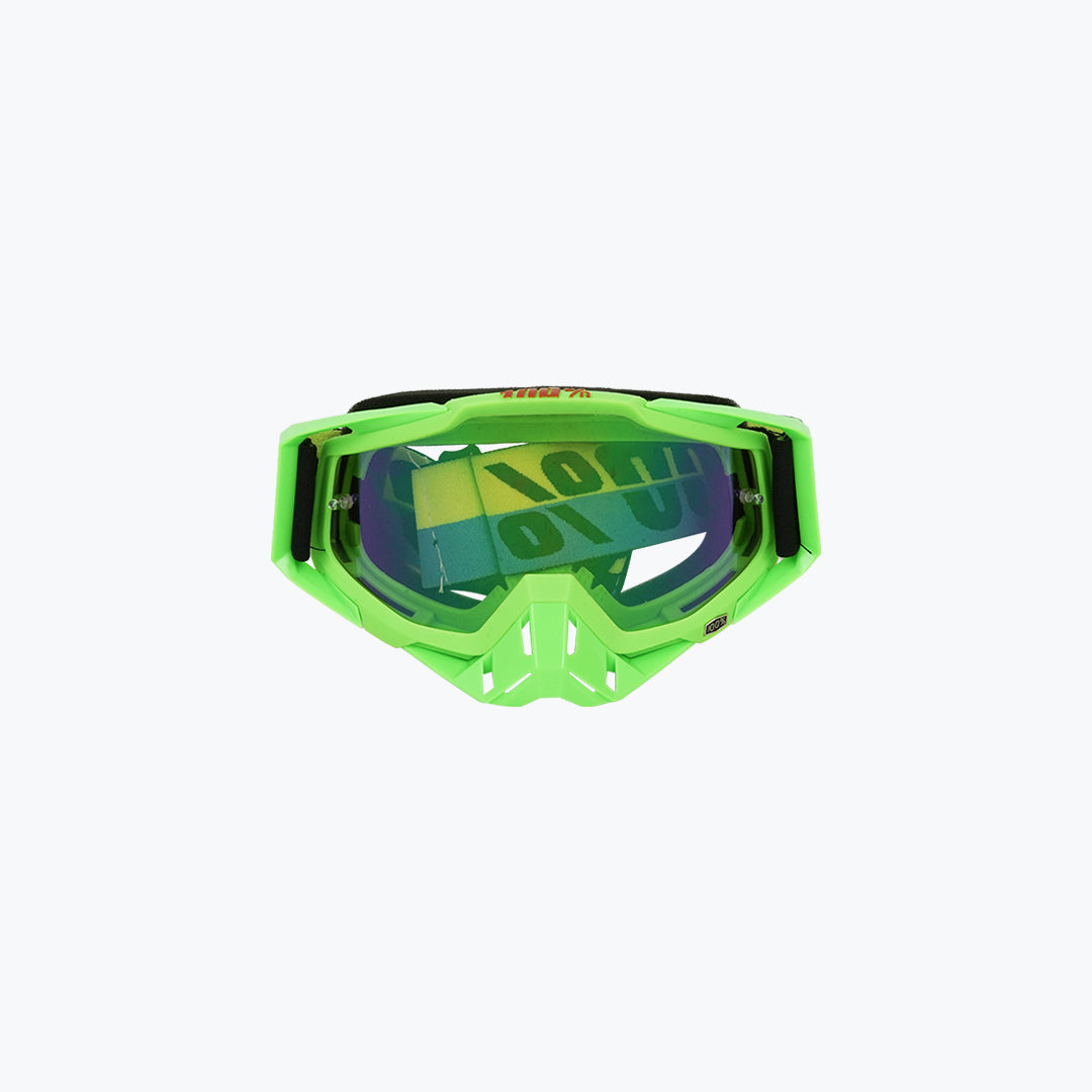 100% Goggles Green Frame Green Nose Green Tint Lens With Box