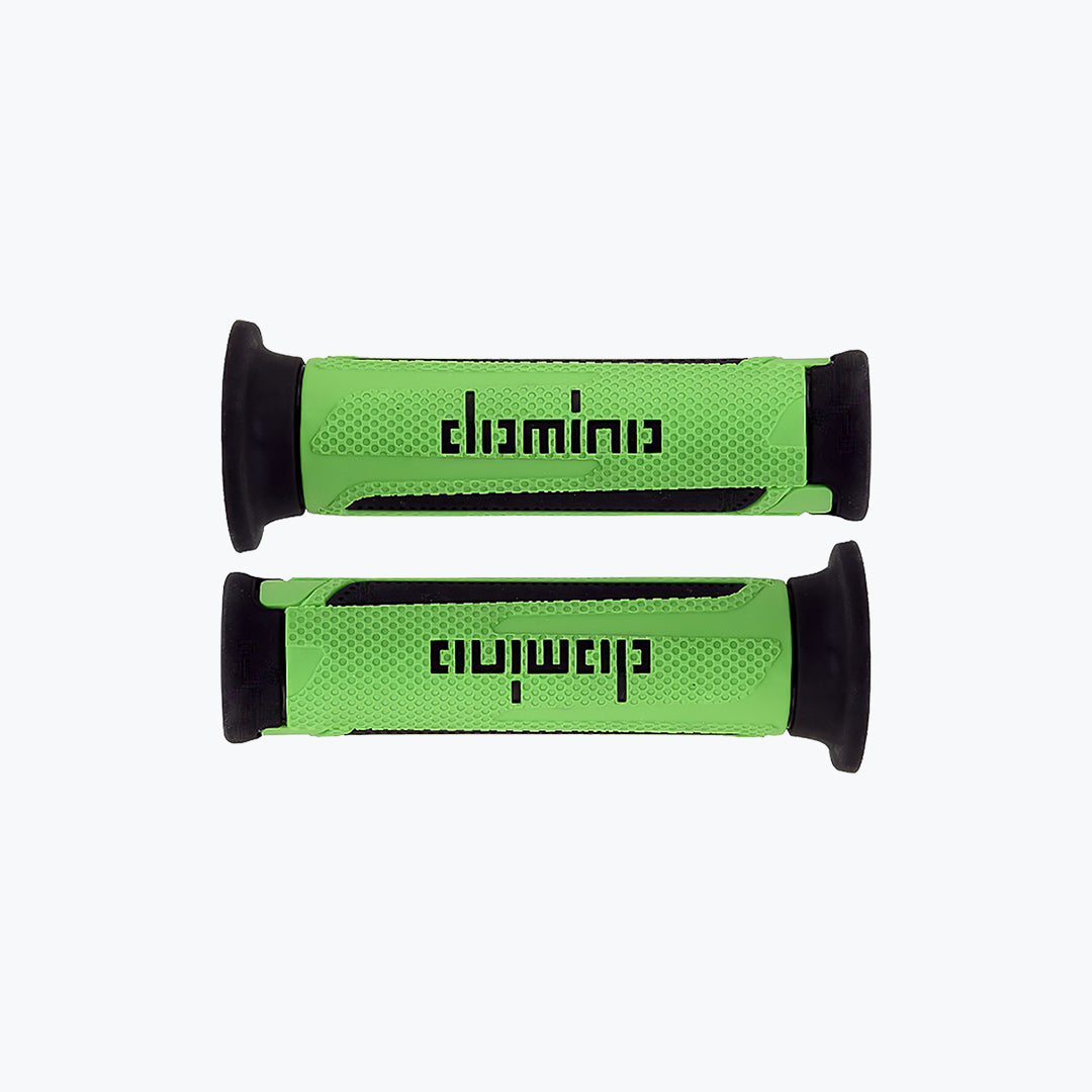 DOMINO A350 Touring Motorcycle Handlebar Grips Green Black