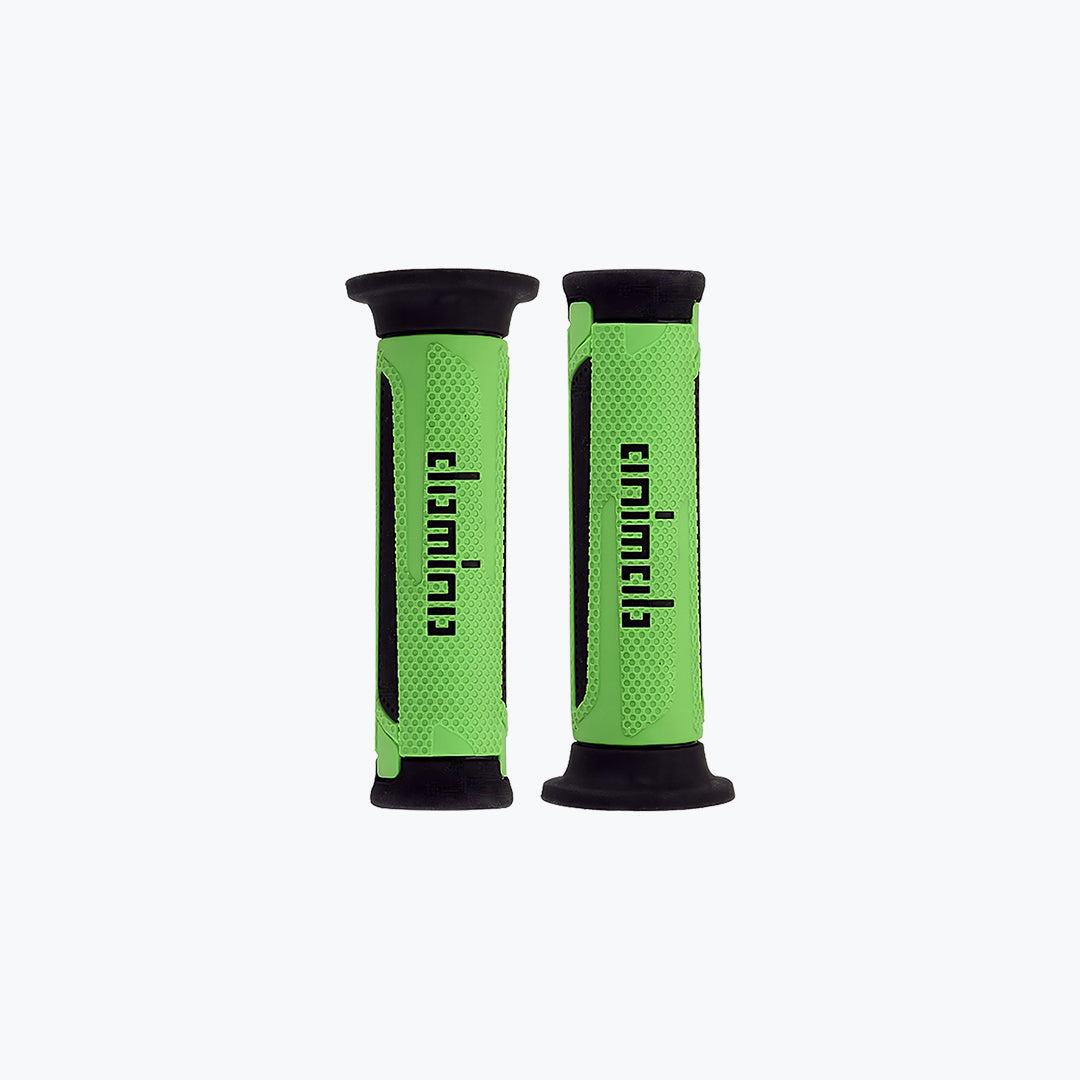DOMINO A350 Touring Motorcycle Handlebar Grips Green Black