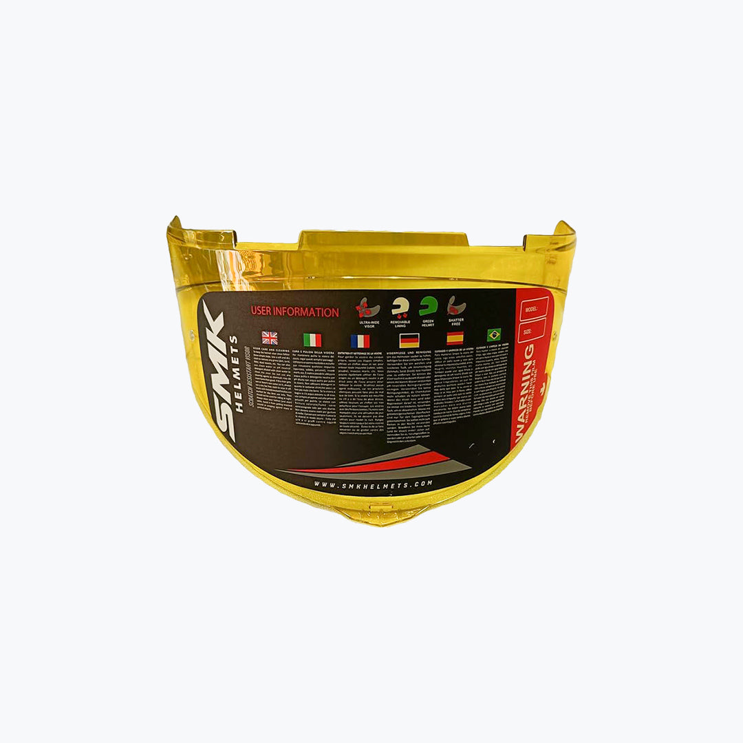 SMK Typhoon Outer Visor Night Vision Yellow Pinlock 30 Ready