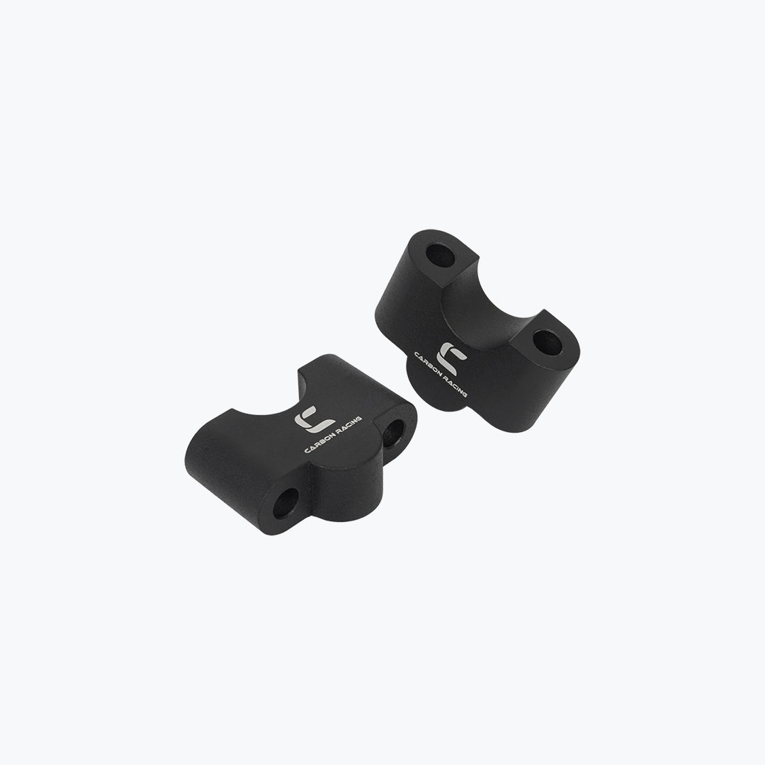 Carbon Racing 30mm CNC Aluminium Handlebar Riser for Royal Enfield Himalayan Black