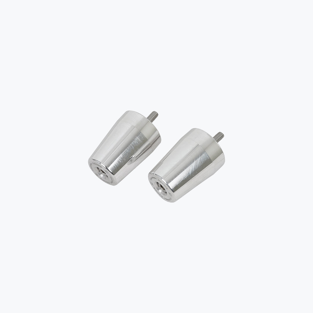Carbon Racing CNC Aluminium Handlebar End Weights for RE Himalayan 450 - Silver