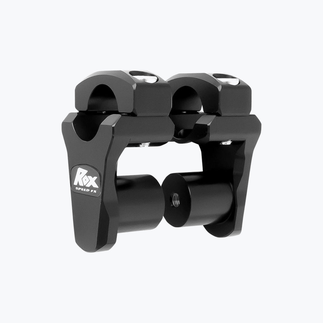 ROX Pivoting Handlebar Riser 44.5mm Rise 28mm Anodized Black