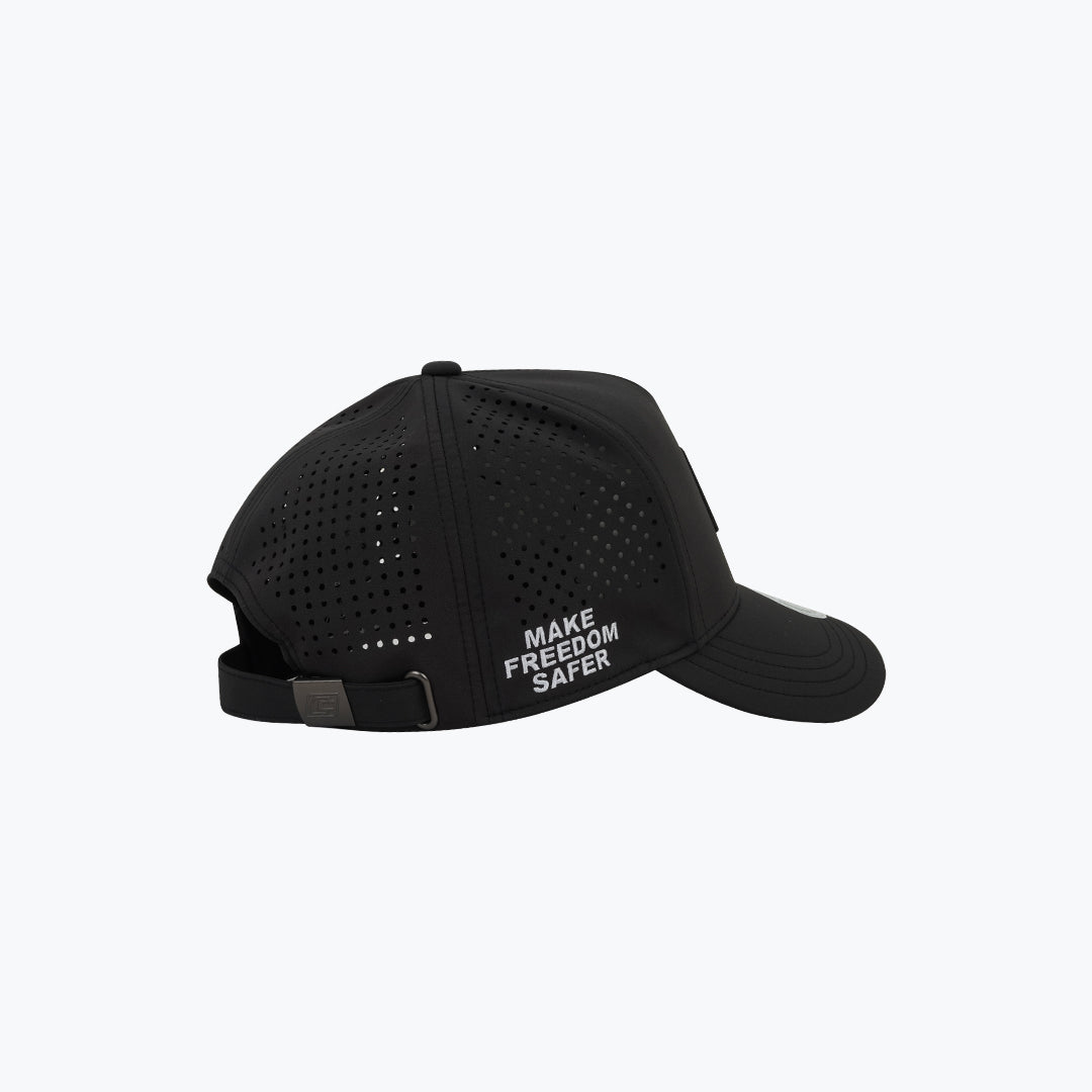 COKIMA Yellow White Quilted Logo Hat Type 1 Black Outdoor Riding Cap