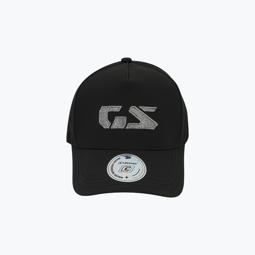 COKIMA Yellow White Quilted Logo Hat Type 1 Black Outdoor Riding Cap