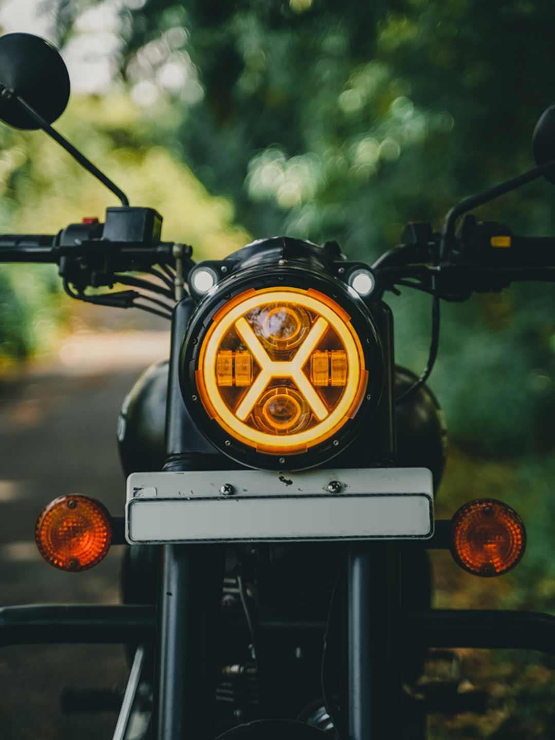 HJG 7 Inch X Type Headlight 45 Watts Universal LED Motorcycle Headlight