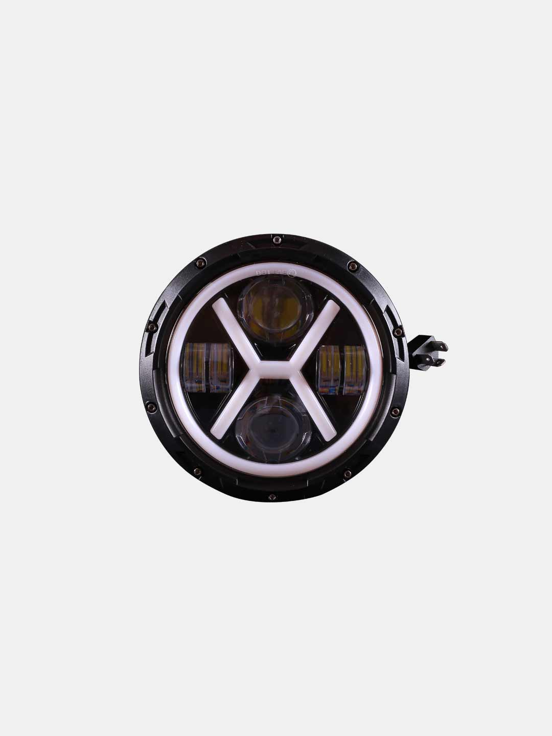 HJG 7 Inch X Type Headlight 45 Watts Universal LED Motorcycle Headlight