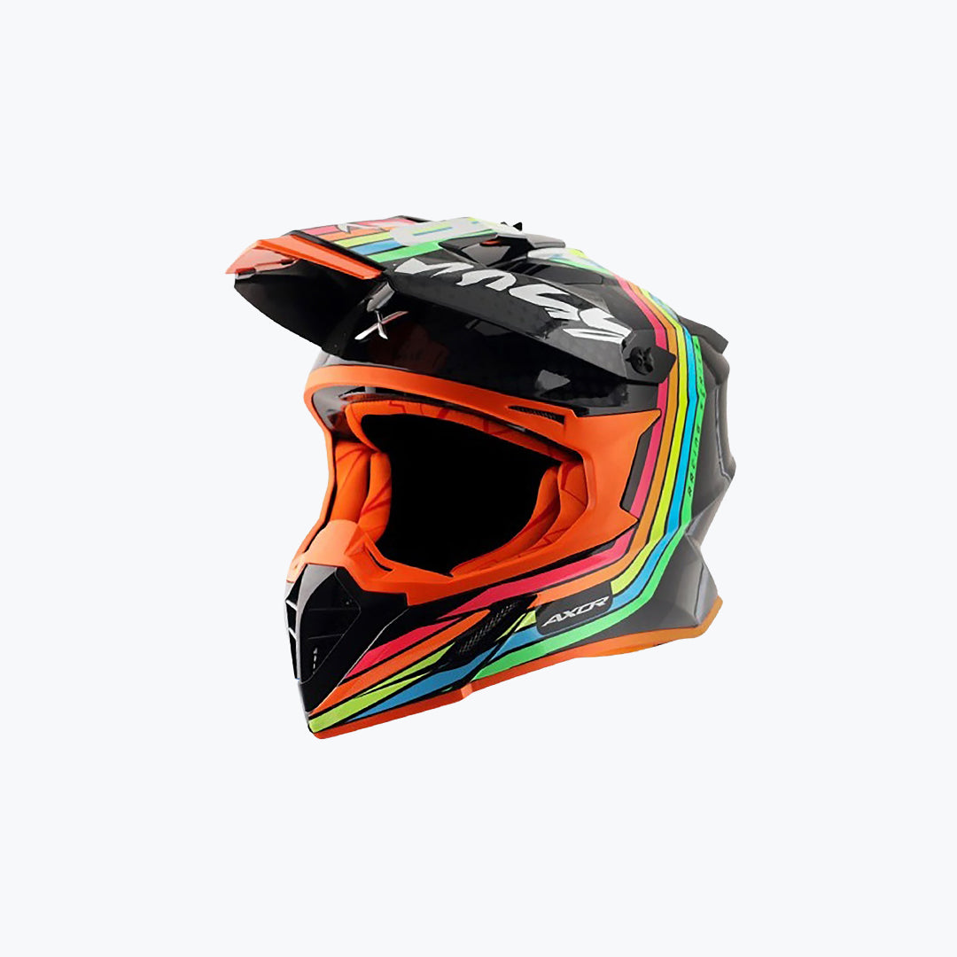 AXOR X-Cross X2 Black Grey Dual Sport Adventure Helmet