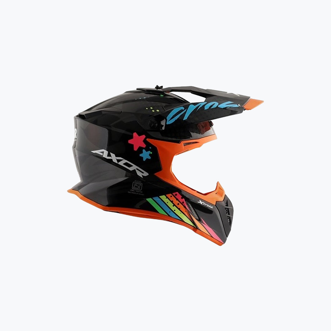 AXOR X-Cross X2 Black Grey Dual Sport Adventure Helmet