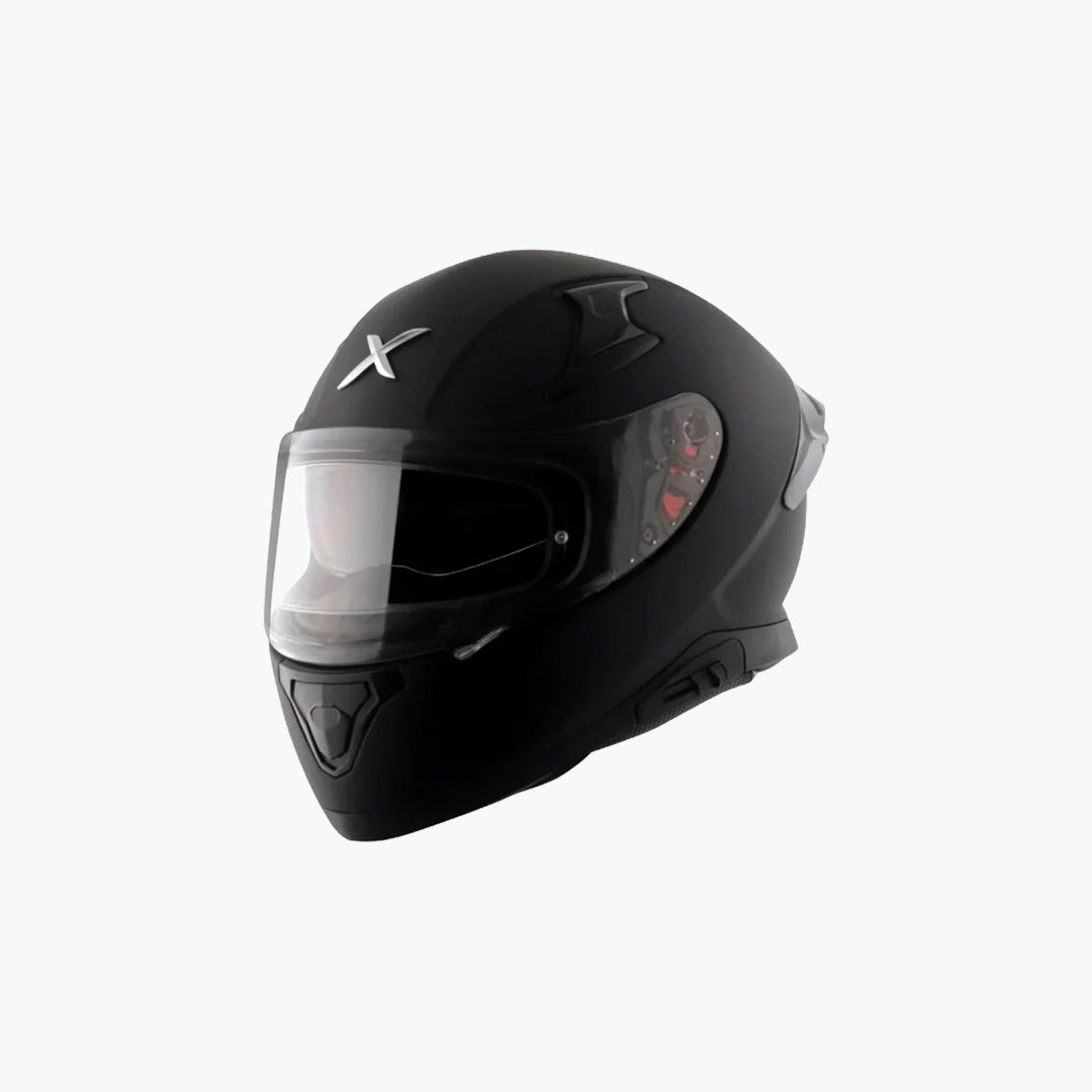 AXOR Apex Solid Dull Black Full Face Helmet
