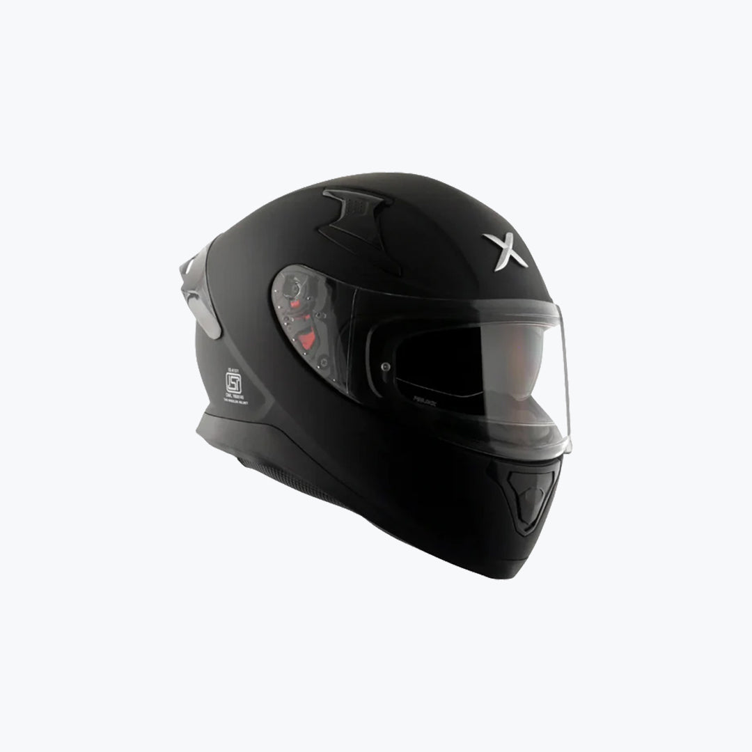 AXOR Apex Solid Dull Black Full Face Helmet