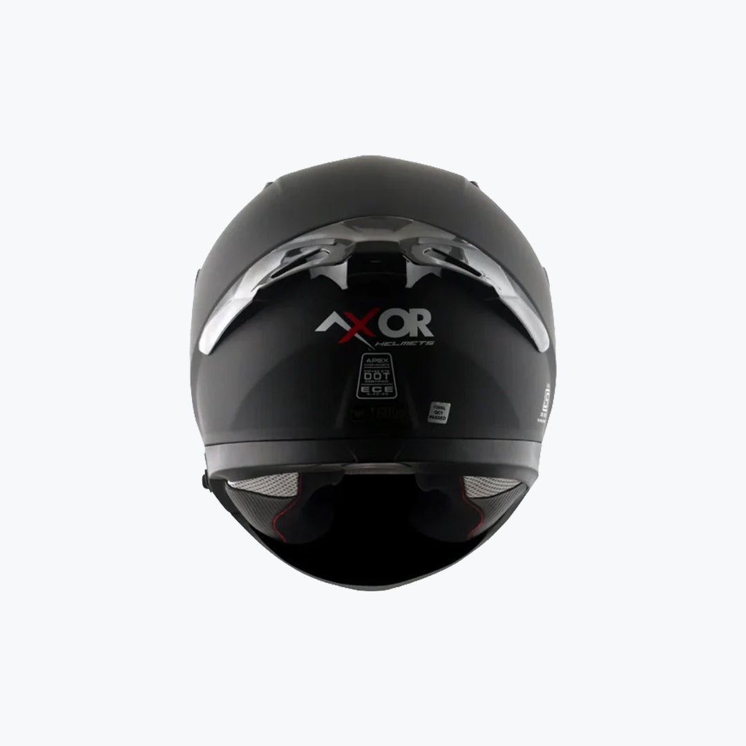 AXOR Apex Solid Dull Black Full Face Helmet