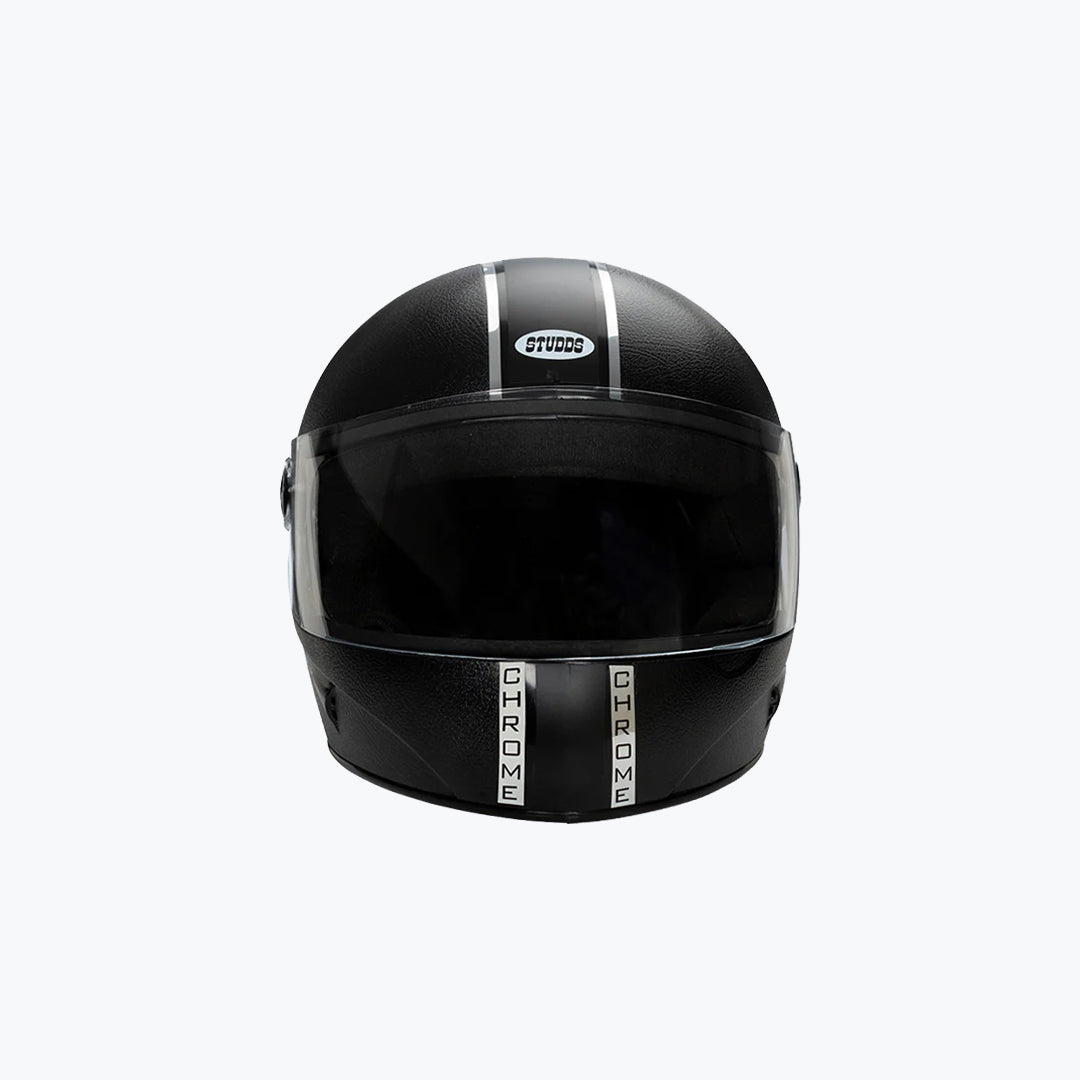 STUDDS Vogue Black Open Face Motorcycle Helmet