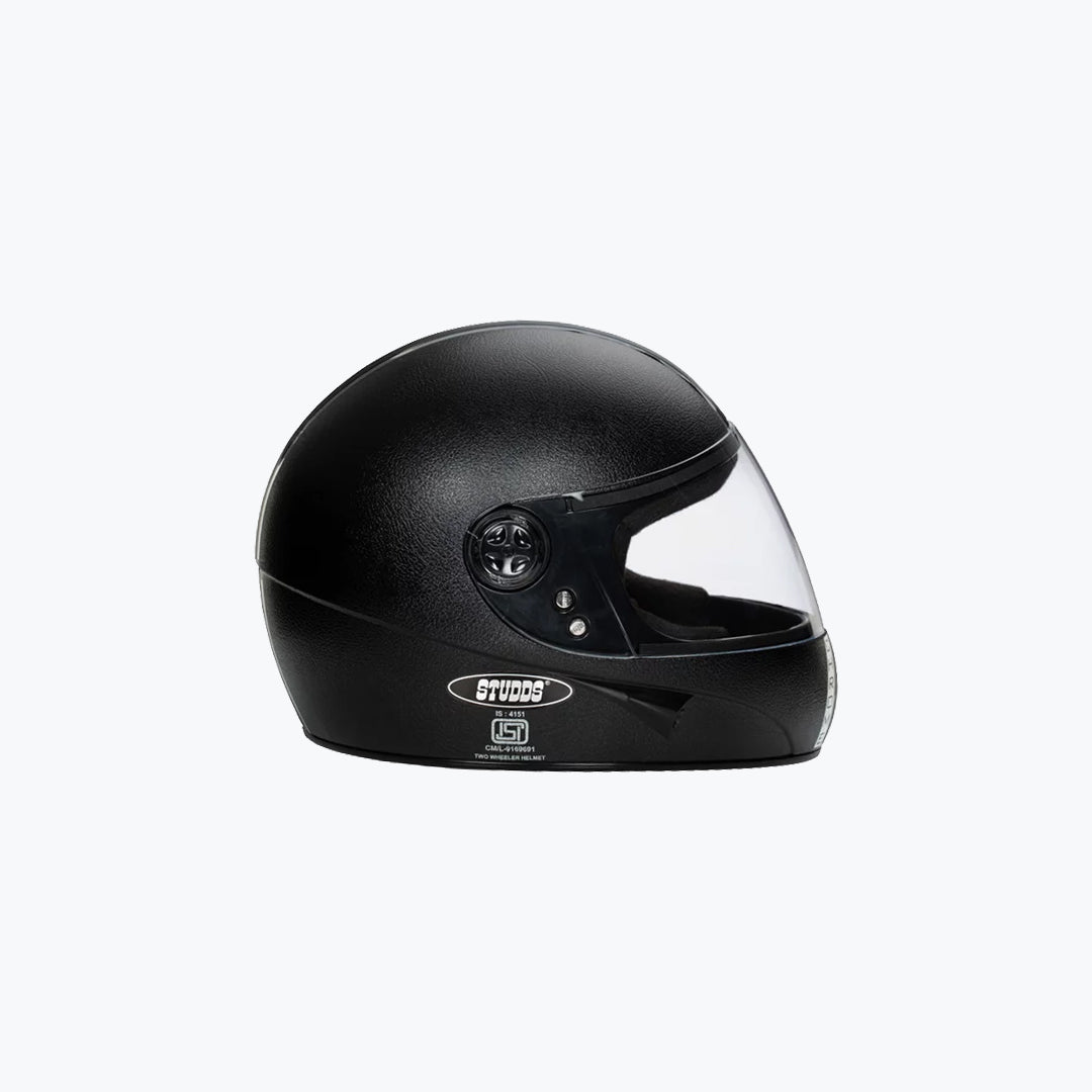 STUDDS Vogue Black Open Face Motorcycle Helmet