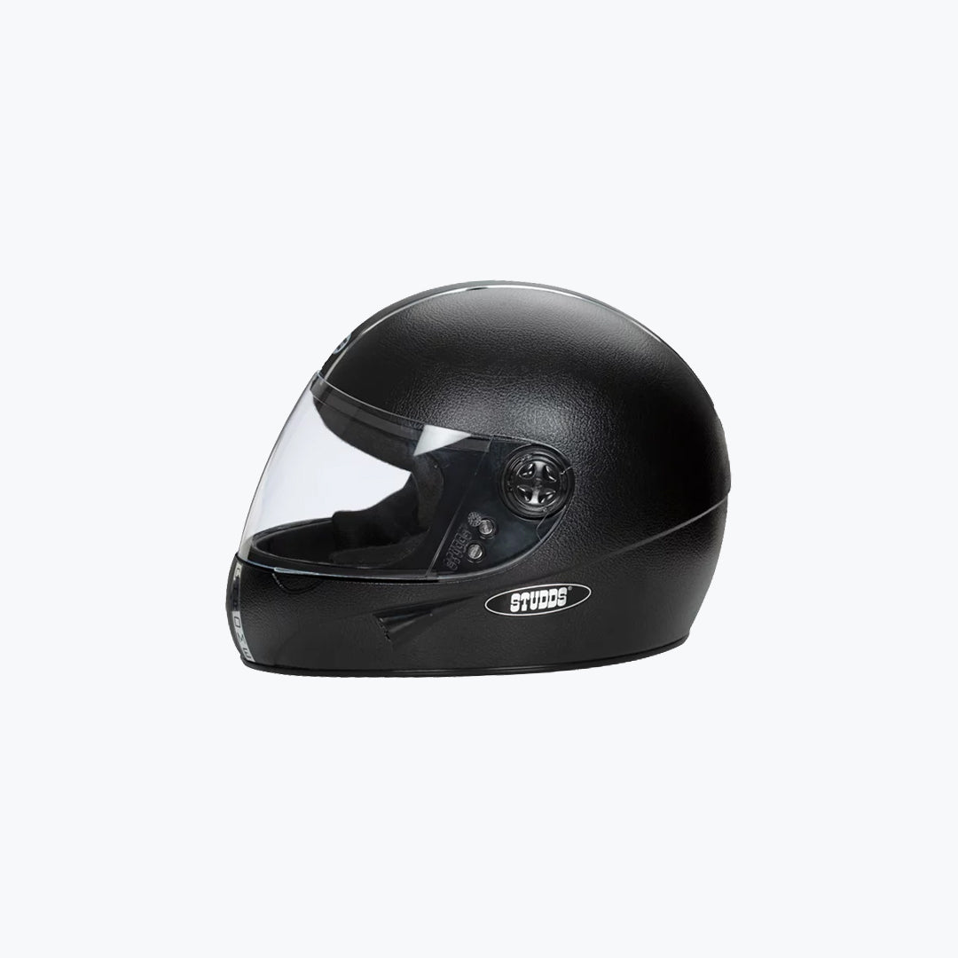 STUDDS Vogue Black Open Face Motorcycle Helmet