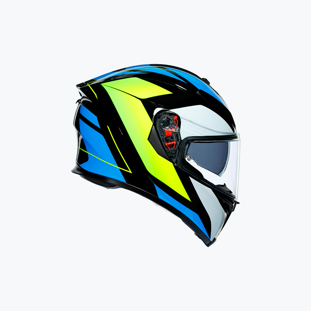 AGV K5 S MULTI CORE BLACK CYAN YELLOW FLUO Full Face Helmet