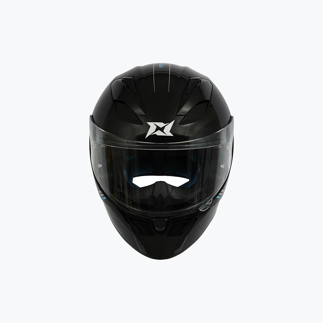 AXXIS Segment Solid A1 Glossy Black Full Face Motorcycle Helmet