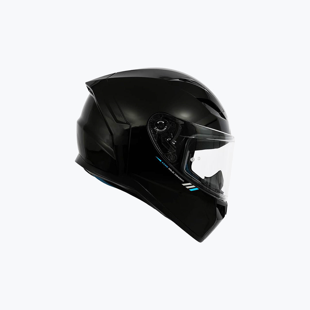 AXXIS Segment Solid A1 Glossy Black Full Face Motorcycle Helmet