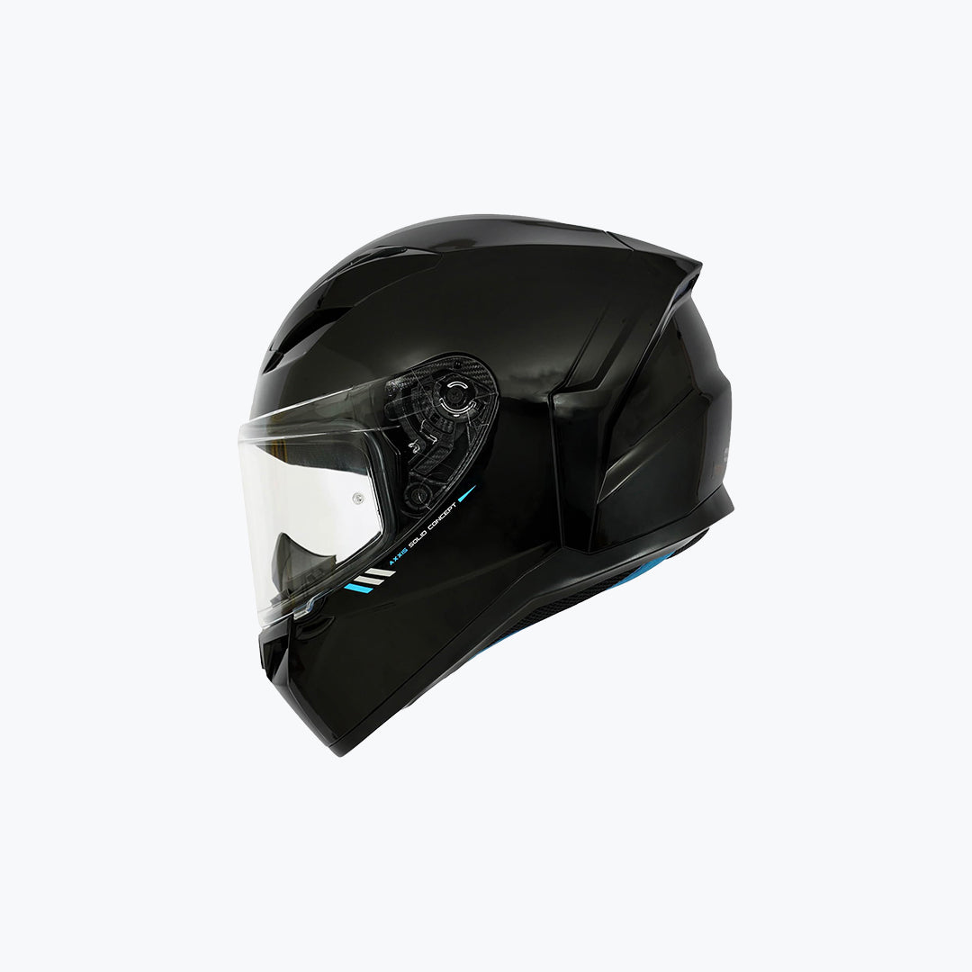 AXXIS Segment Solid A1 Glossy Black Full Face Motorcycle Helmet